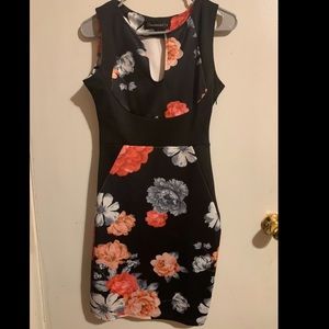 Black floral dress